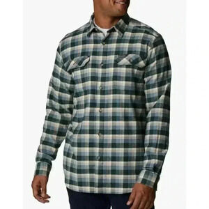 Columbia Men's Omni-Wick Flare Gun Stretch Plaid Flannel Shirt Men's Small